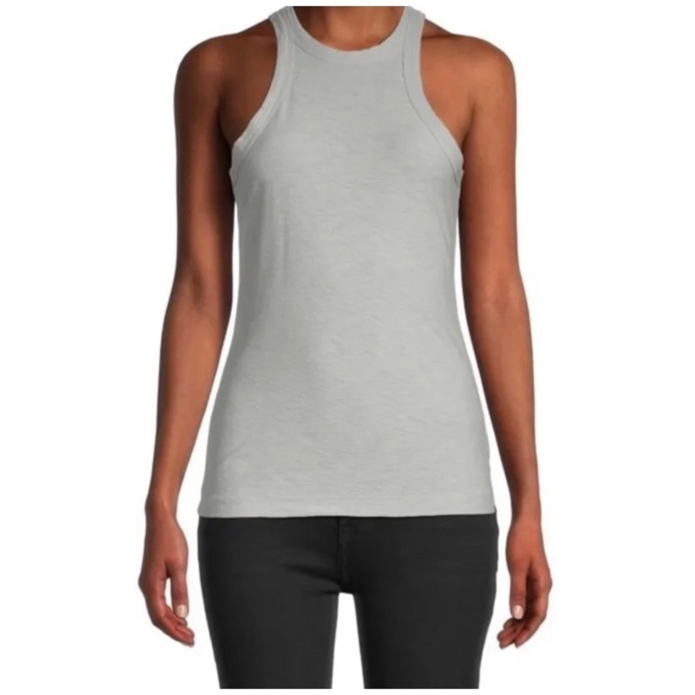 NEW STANDARD JAMES PERSE Heathered Tank Top in Aluminum